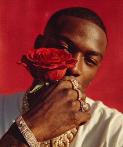Rose glow statement rings